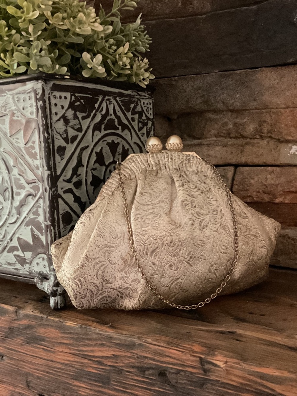 ⭐️ Birks Vintage 1950’s Silver Metallic Evening Bag